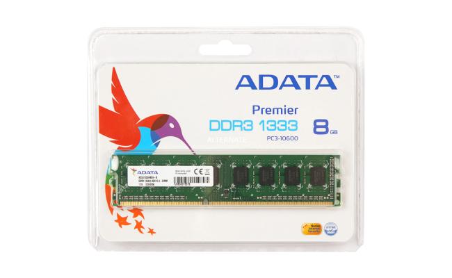 ADATA 8GB DDR3 PC3-10666 1333mHz CL9 Desktop Memory Module
